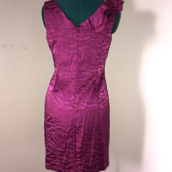 SOLDLeopard pattern sexy fuschia minidress Sz. 7/8 - Picture 4 of 6
